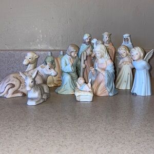 Lefton Christopher Collection Complete set 12 Pc Nativity 1980s